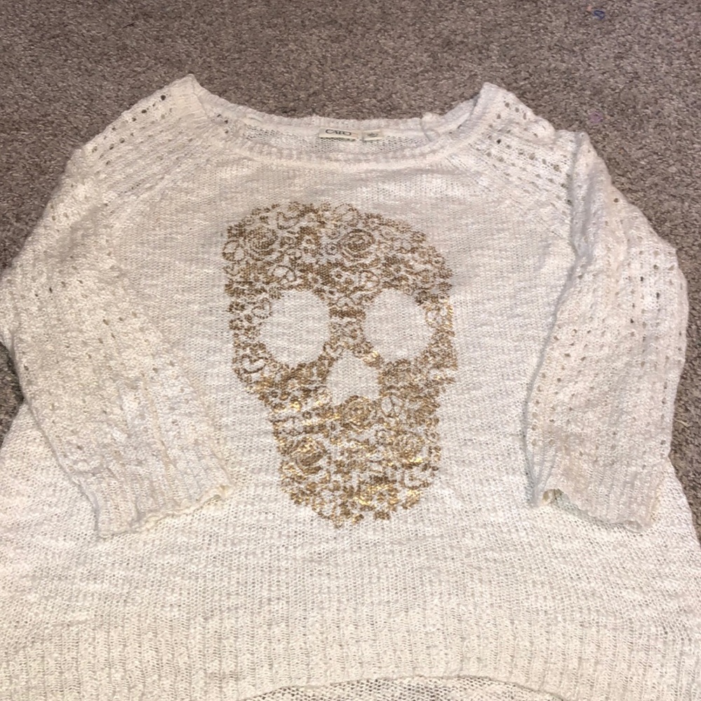 Cream and gold sweater